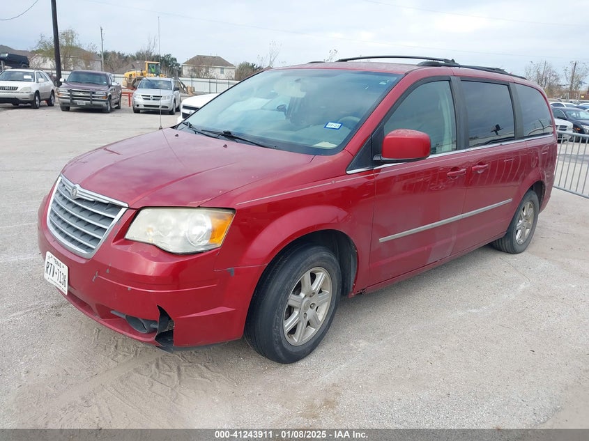 Vin: 2a4rr5d18ar250357, lot: 41734253, chrysler town & country touring 20102