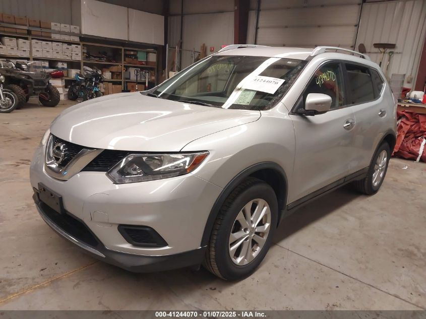 VIN 5N1AT2MV3EC866578 2014 Nissan Rogue, SV no.2