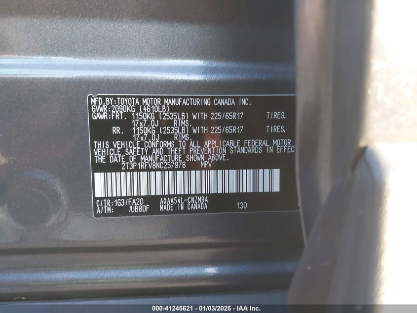 2022 TOYOTA RAV4 XLE - 2T3P1RFV8NC257978