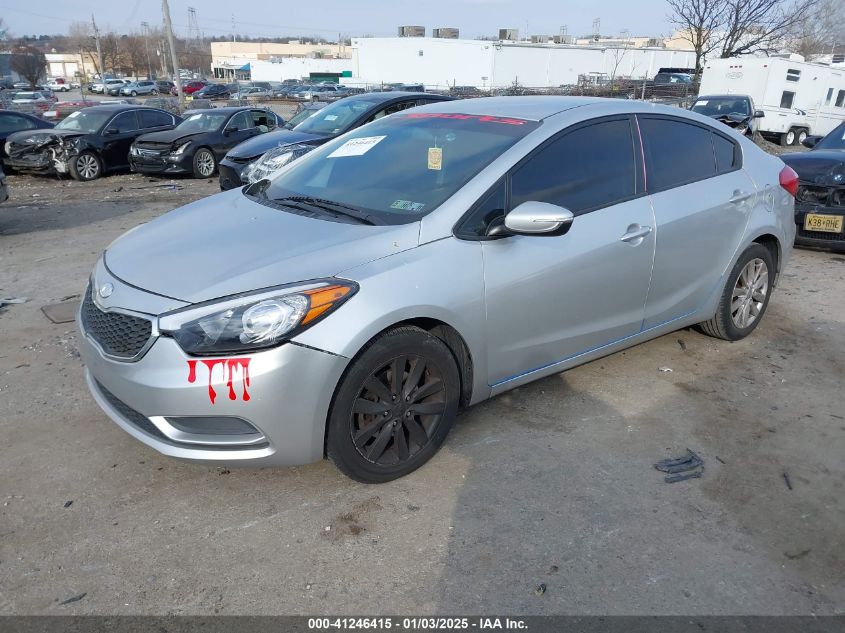 VIN KNAFX4A69E5147053 2014 KIA Forte, LX no.2