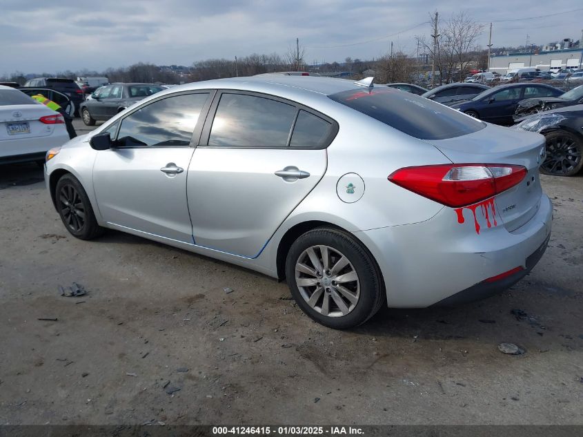 VIN KNAFX4A69E5147053 2014 KIA Forte, LX no.3