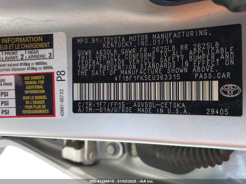 2014 TOYOTA CAMRY SE SPORT - 4T1BF1FK5EU363315