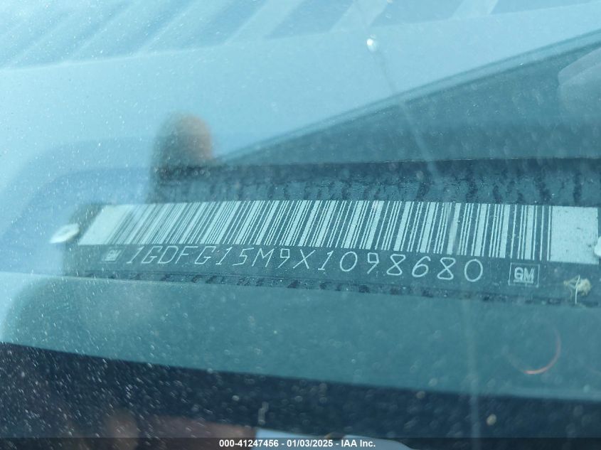 1999 GMC Savana Rv VIN: 1GDFG15M9X1098680 Lot: 43445920