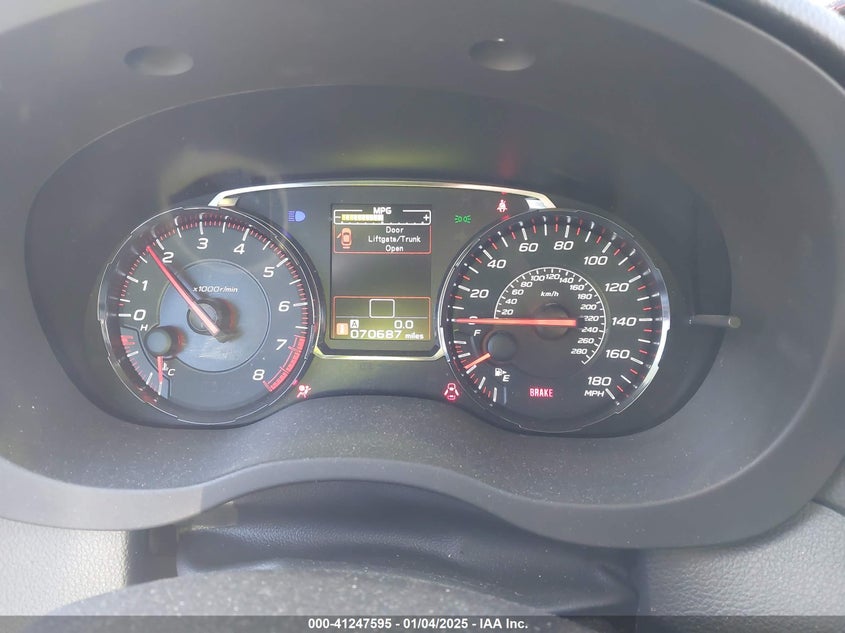 2020 SUBARU WRX VIN: JF1VA1A65L9801749