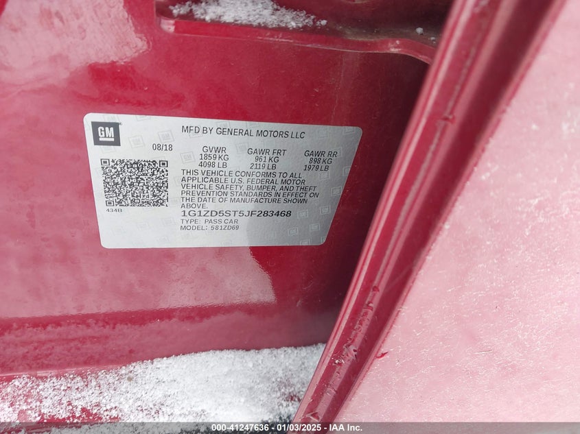 2018 CHEVROLET MALIBU LT - 1G1ZD5ST5JF283468