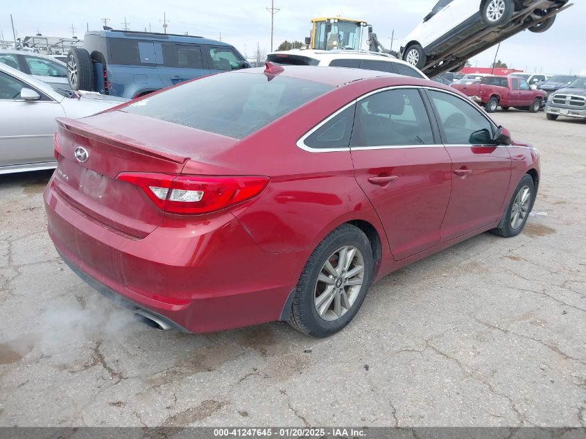 VIN 5NPE24AFXFH151675 2015 Hyundai Sonata, SE no.4