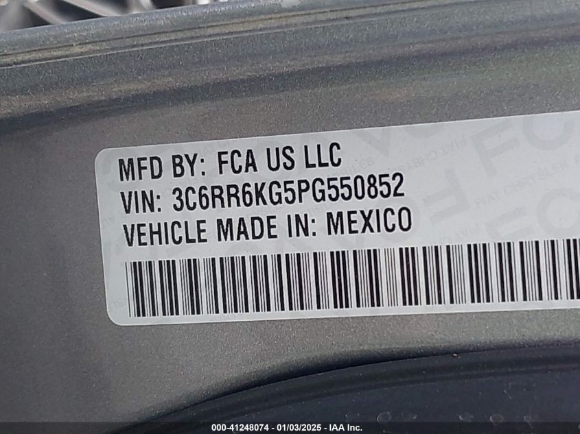 VIN 3C6RR6KG5PG550852 2023 RAM 1500 CLASSIC no.9