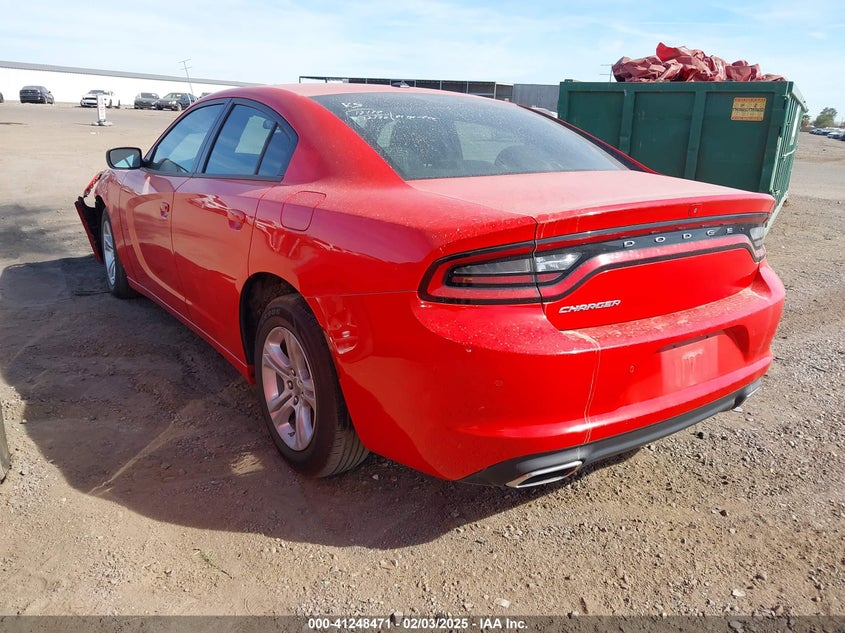 Vin: 2c3cdxbg1nh259141, lot: 41738817, dodge charger sxt rwd 20223
