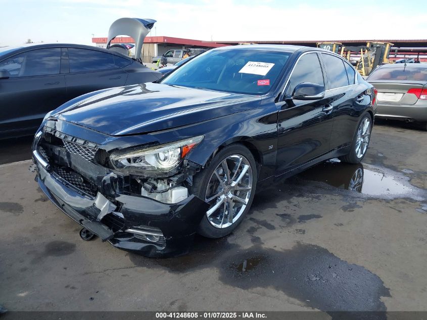 VIN JN1BV7AP1FM345668 2015 Infiniti Q50, Premium no.2