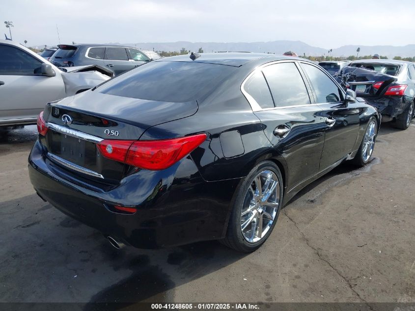 VIN JN1BV7AP1FM345668 2015 Infiniti Q50, Premium no.4