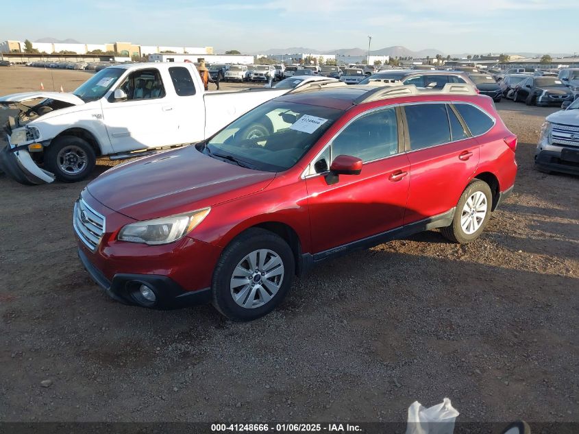 VIN 4S4BSADC9H3325765 2017 Subaru Outback, 2.5I Pre... no.2