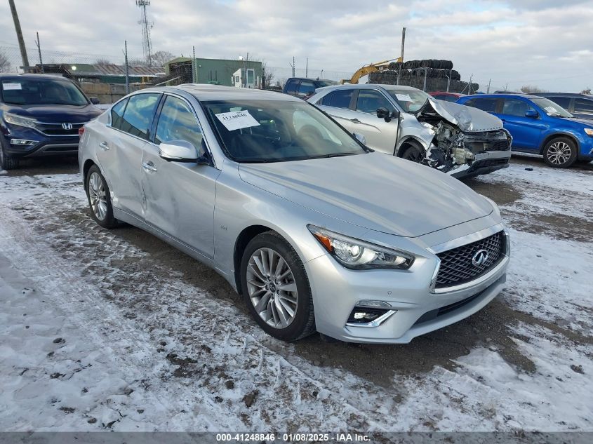 VIN JN1EV7AR9KM556206 2019 Infiniti Q50, 3.0T Luxe no.1