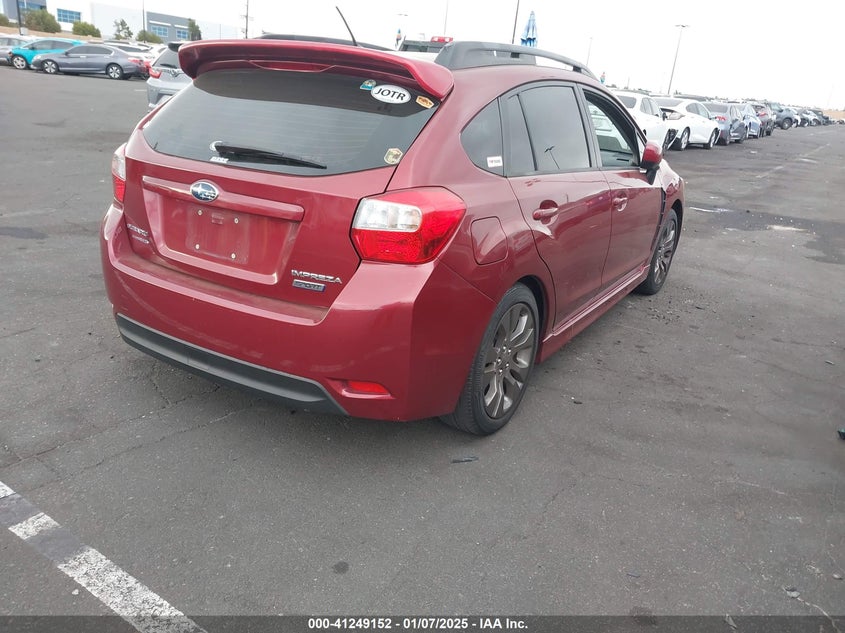 2014 SUBARU IMPREZA 2.0I SPORT PREMIUM - JF1GPAL60E8252930