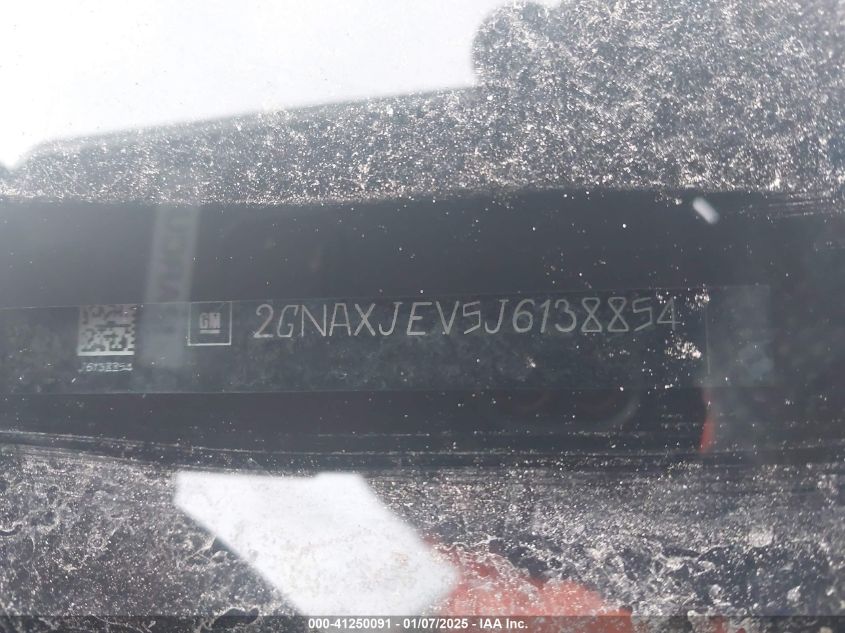 2018 Chevrolet Equinox Lt VIN: 2GNAXJEV5J6138854 Lot: 41250091