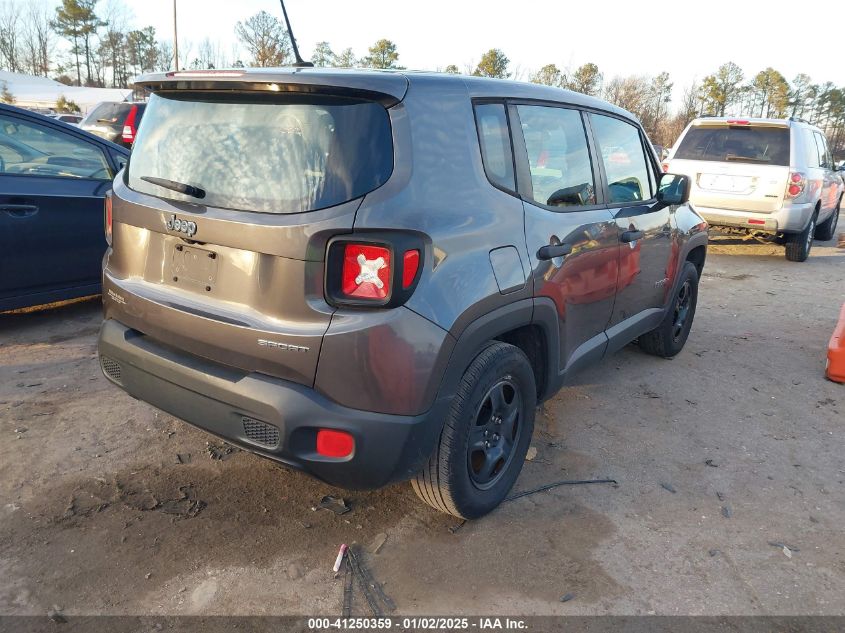 VIN ZACCJAAW1GPD26817 2016 Jeep Renegade, Sport no.4