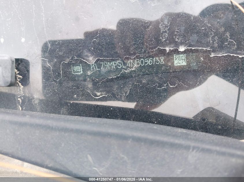 2022 Chevrolet Trailblazer Fwd Lt VIN: KL79MPSL4NB056138 Lot: 41250747