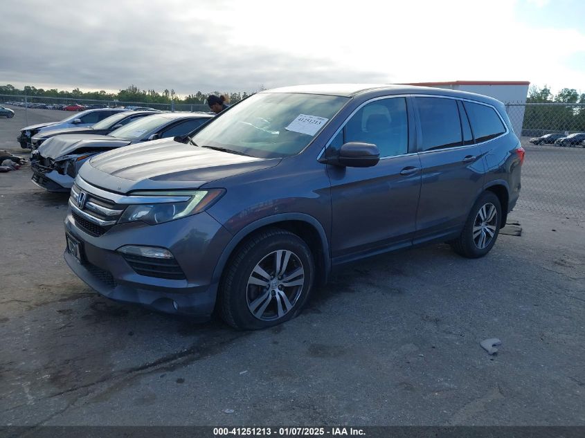 VIN 5FNYF5H37GB053903 2016 Honda Pilot, EX no.2