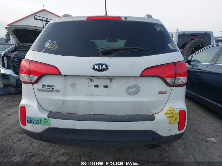 2015 Kia Sorento Lx VIN: 5XYKTCA66FG609908 Lot: 41251485