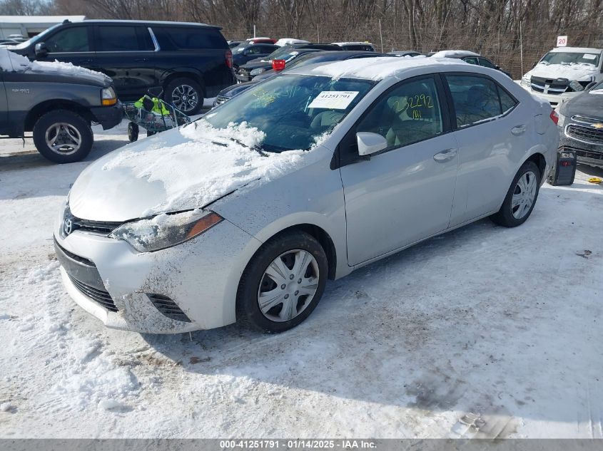 VIN 2T1BURHE0GC706922 2016 Toyota Corolla, LE no.2