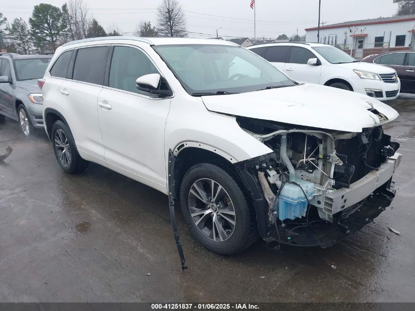 2016 TOYOTA HIGHLANDER XLE V6 - 5TDKKRFHXGS156364