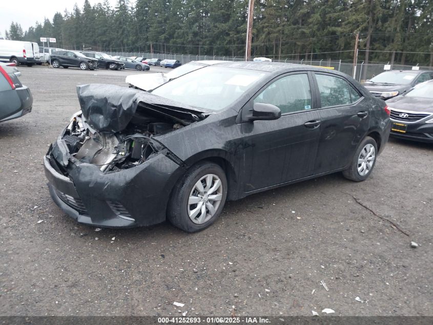 VIN 2T1BURHE6GC570554 2016 Toyota Corolla, LE no.2