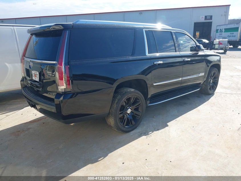 Vin: 1gys3hkj4fr306427, lot: 41743149, cadillac escalade esv luxury 20154