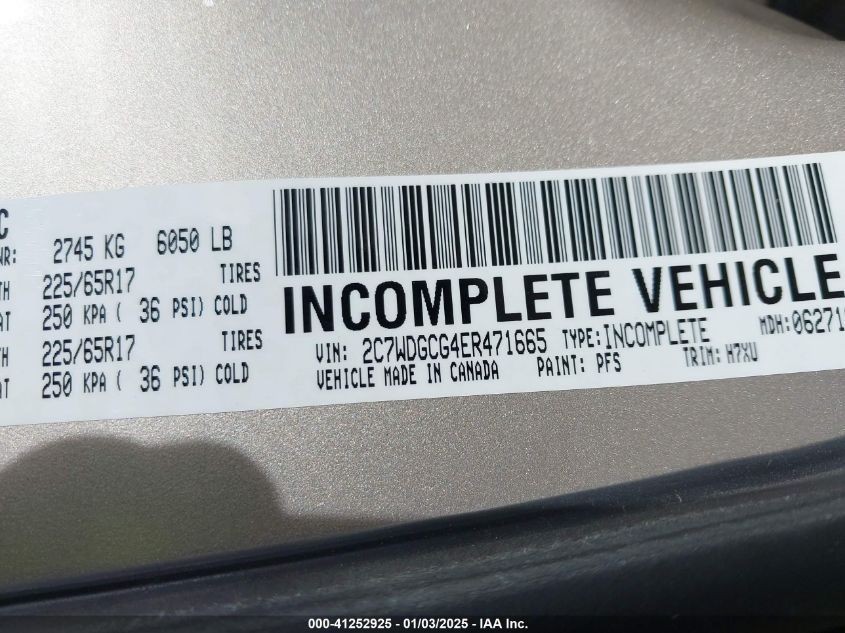 VIN 2C7WDGCG4ER471665 2014 Dodge Grand Caravan, Sxt no.9