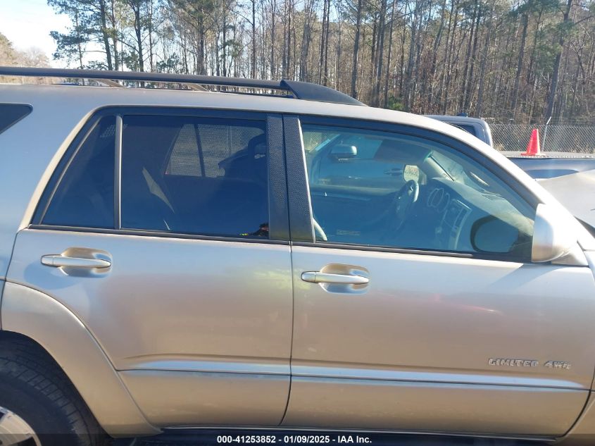 2005 Toyota 4Runner Limited V8 VIN: JTEBT17R350050744 Lot: 41253852