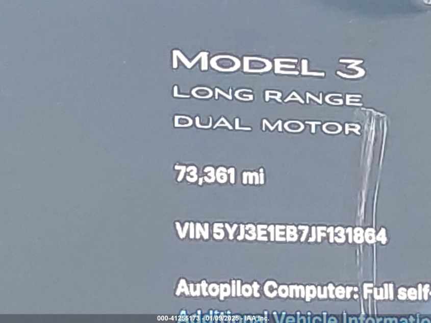 VIN 5YJ3E1EB7JF131864 2018 TESLA MODEL 3 no.16