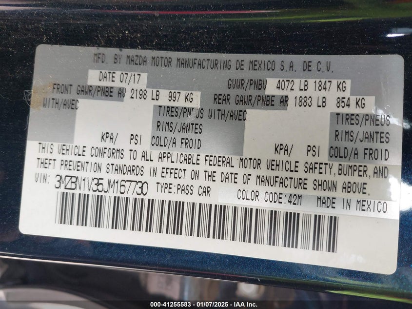 2018 MAZDA MAZDA3 TOURING - 3MZBN1V35JM167730
