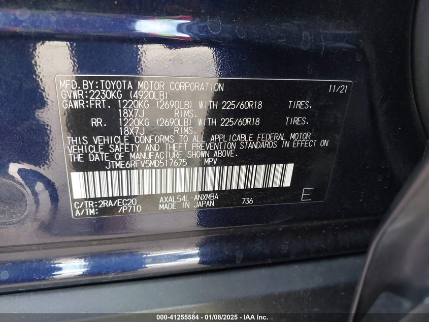 2021 TOYOTA RAV4 HYBRID XSE - JTME6RFV5MD517675