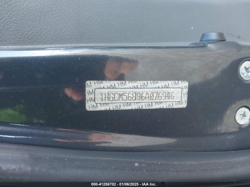 2006 HONDA ACCORD VIN: 1HGCM56896A076946