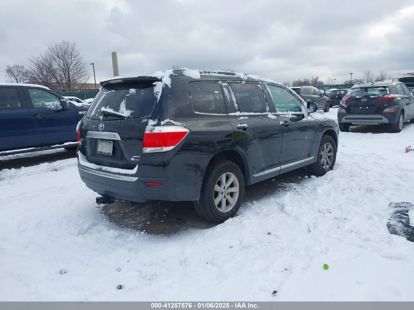 VIN 5TDBK3EHXDS227640 2013 Toyota Highlander, Se V6 no.4