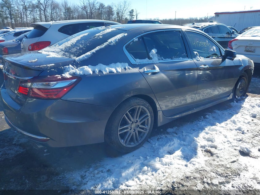 2016 HONDA ACCORD SEDAN VIN: 1HGCR3F9XGA018943