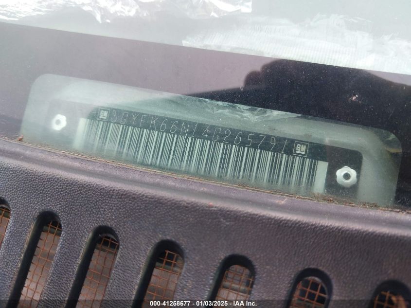 2004 Cadillac Escalade Esv Standard VIN: 3GYFK66N14G265791 Lot: 41258677