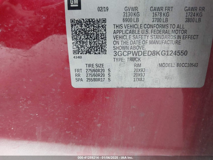 2019 CHEVROLET SILVERADO 1500 RST - 3GCPWDED8KG124550