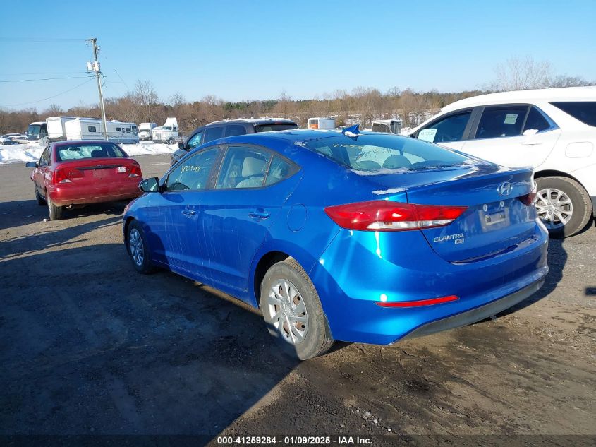 VIN KMHD74LFXHU128007 2017 Hyundai Elantra, SE no.3