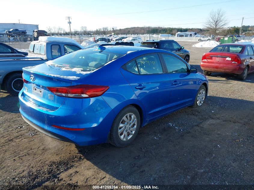 VIN KMHD74LFXHU128007 2017 Hyundai Elantra, SE no.4