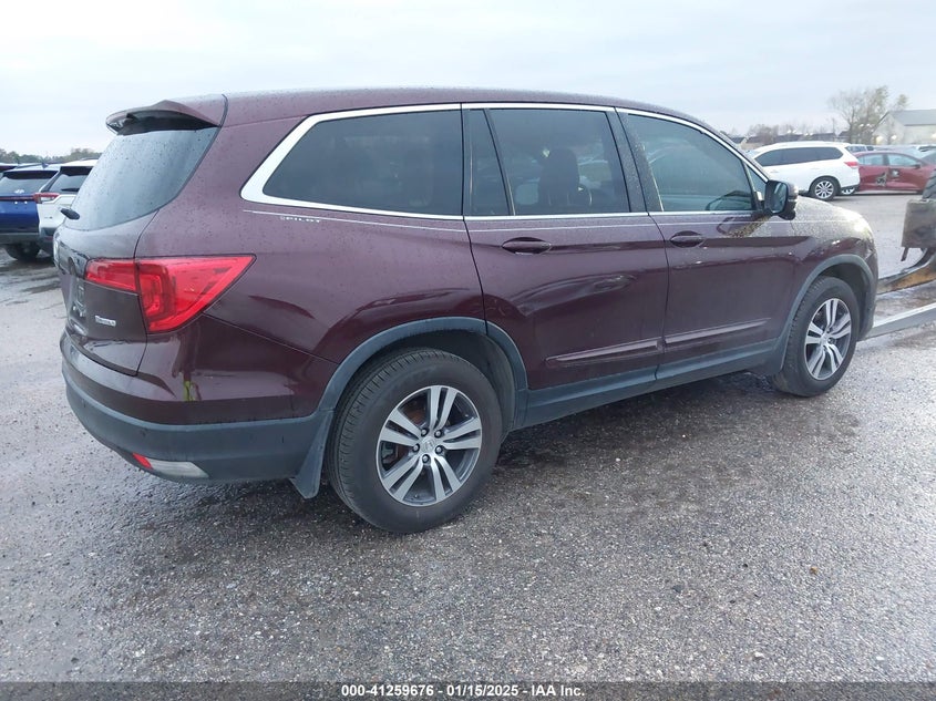 Vin: 5fnyf5h70hb009133, lot: 41750027, honda pilot ex-l 20174