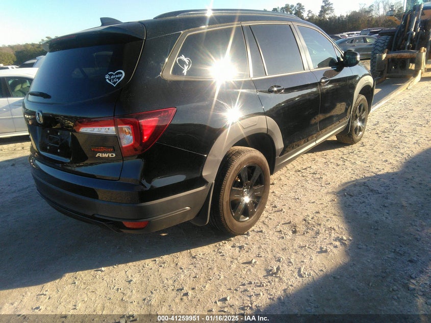 Vin: 5fnyf6h8xnb049505, lot: 41750302, honda pilot awd trailsport 20224