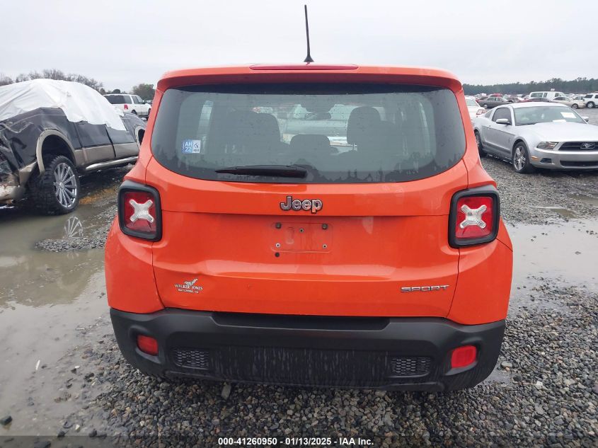 2017 Jeep Renegade Sport Fwd VIN: ZACCJAAB6HPF47411 Lot: 41260950