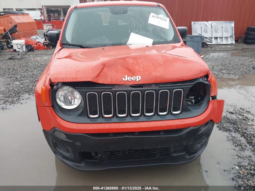 2017 Jeep Renegade Sport Fwd VIN: ZACCJAAB6HPF47411 Lot: 41260950