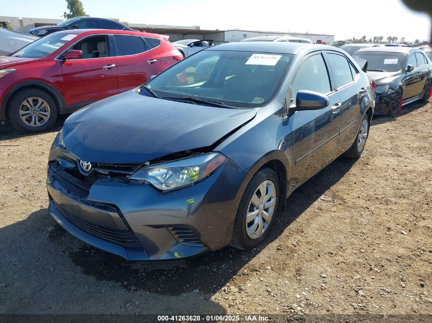 VIN 2T1BURHE8FC438572 2015 Toyota Corolla, LE no.2