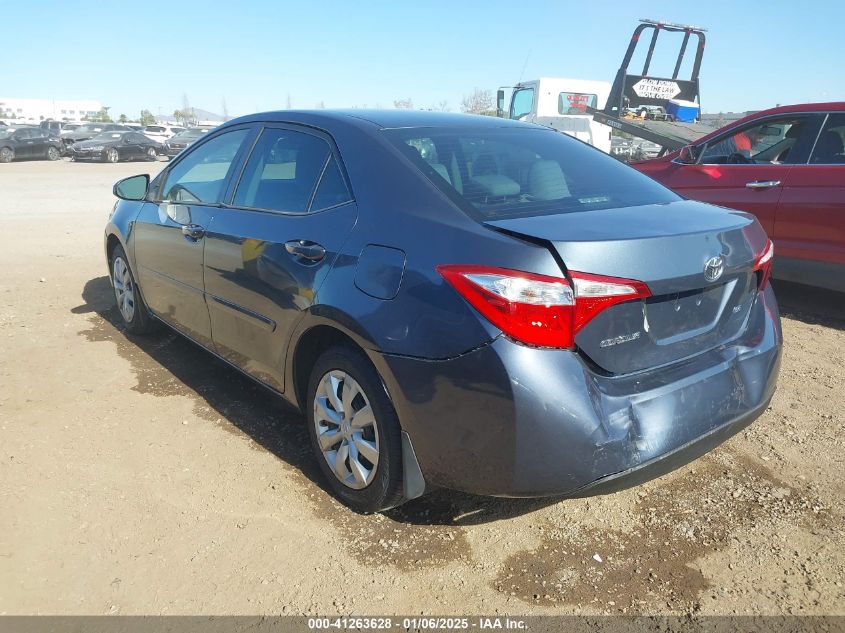 VIN 2T1BURHE8FC438572 2015 Toyota Corolla, LE no.3