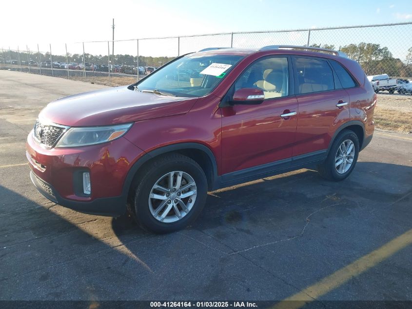 VIN 5XYKT4A76EG516416 2014 KIA SORENTO no.2