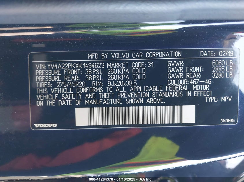 2019 VOLVO XC90 T6 MOMENTUM - YV4A22PKXK1494623