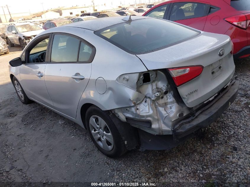 VIN KNAFK4A60G5574588 2016 KIA Forte, LX no.3