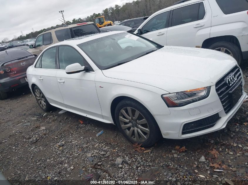 2015 AUDI A4 2.0T PREMIUM - WAUBFAFL9FN009514