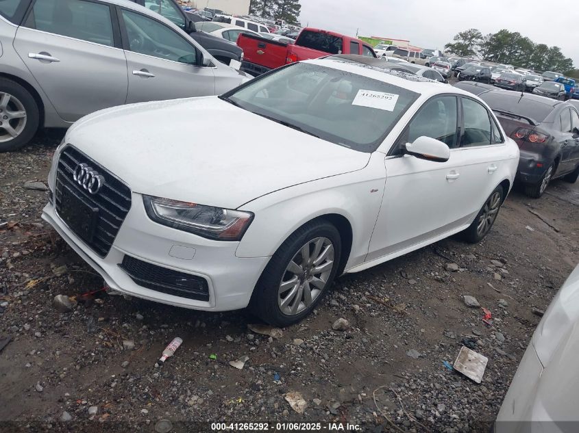 2015 AUDI A4 2.0T PREMIUM - WAUBFAFL9FN009514