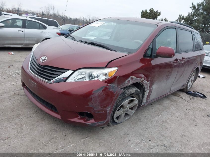 VIN 5TDKK3DC7DS351273 2013 Toyota Sienna, Le V6 8 P... no.2